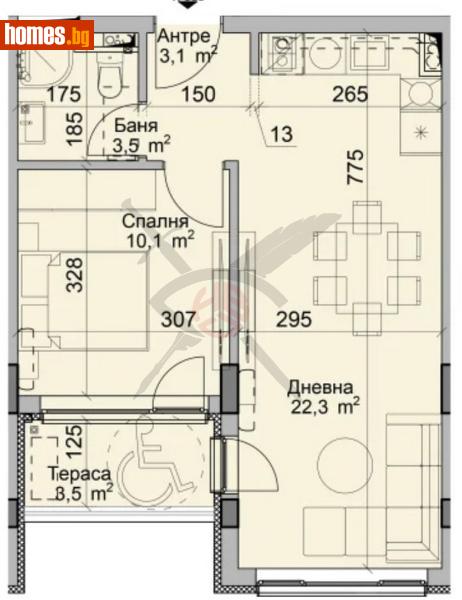Двустаен, 58m² - Кв. Модерно Предградие, София - Апартамент за продажба - ЕКС НВД - 114424585