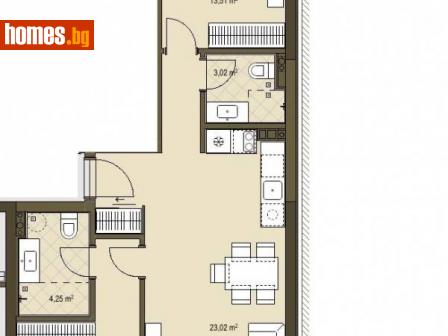 Тристаен, 99m² - Апартамент за продажба - 114436988