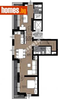 Тристаен, 201m² - Апартамент за продажба - 114437346