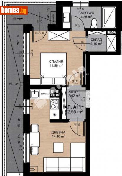 Двустаен, 73m² - Жк. Овча Купел, София - Апартамент за продажба - МИРЕЛА - 114437364
