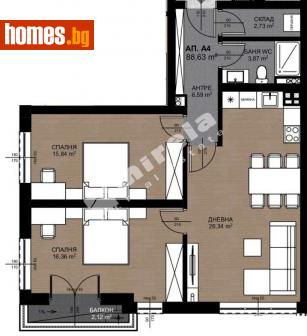 Тристаен, 102m² - Апартамент за продажба - 114437380