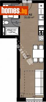 Едностаен, 41m² - Апартамент за продажба - 114437404