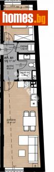Двустаен, 63m² - Апартамент за продажба - 114437412