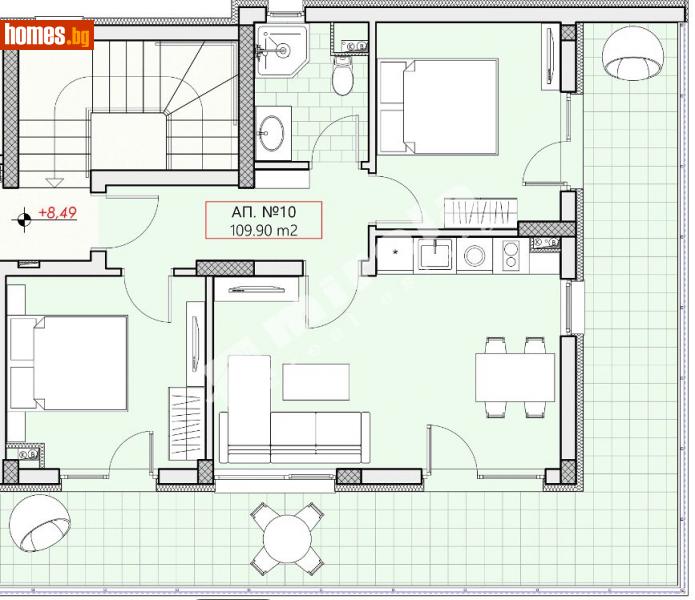 Тристаен, 110m² - Гр.Свети Влас, Несебър - Апартамент за продажба - МИРЕЛА - 114437428
