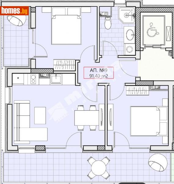 Тристаен, 91m² - Гр.Свети Влас, Несебър - Апартамент за продажба - МИРЕЛА - 114437429