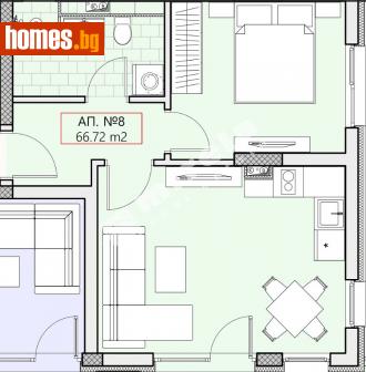 Двустаен, 67m² - Апартамент за продажба - 114437430