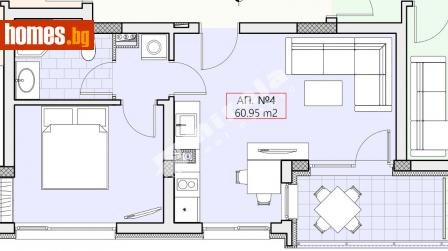 Двустаен, 61m² - Апартамент за продажба - 114437439