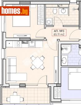 Двустаен, 65m² - Апартамент за продажба - 114437440