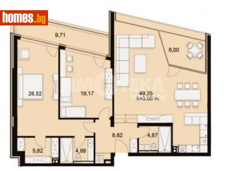 Тристаен, 178m² - Апартамент за продажба - 114437512