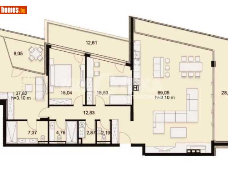 Многостаен, 268m² - Кв. Симеоново, София - Апартамент за продажба - ИМОТЕКА АД - 114437513
