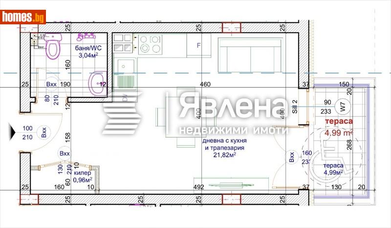 Едностаен, 43m² -  Погребите, Варна - Апартамент за продажба - ЯВЛЕНА - 114438655