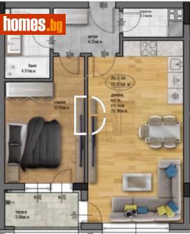Двустаен, 72m² - Апартамент за продажба - 114439332