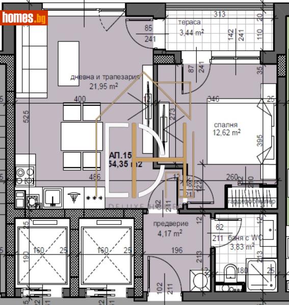 Двустаен, 62m² - Жк. Тракия, Пловдив - Апартамент за продажба - Deluxe Homes - 114439373