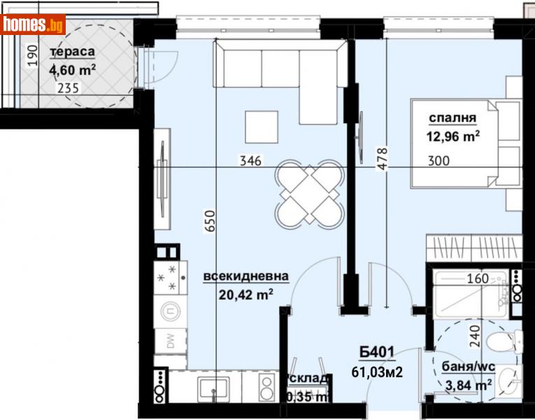 Двустаен, 61m² - Бургас, Бургас - Апартамент за продажба - ЕМ ДЖИ ЕСТЕЙТ - 114439408