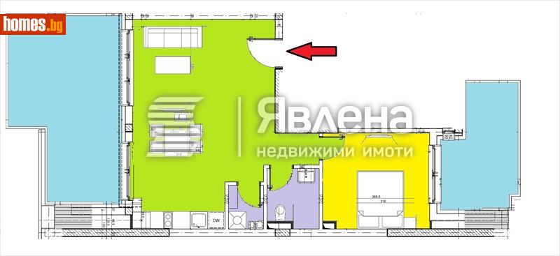Двустаен, 90m² -  Център, София - Апартамент за продажба - ЯВЛЕНА - 114466293