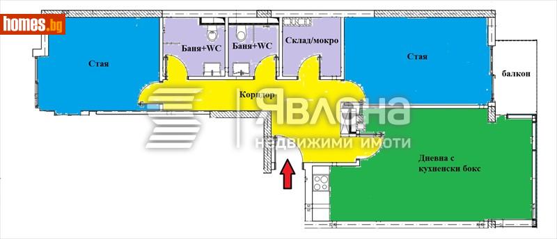 Тристаен, 117m² -  Център, София - Апартамент за продажба - ЯВЛЕНА - 114466299
