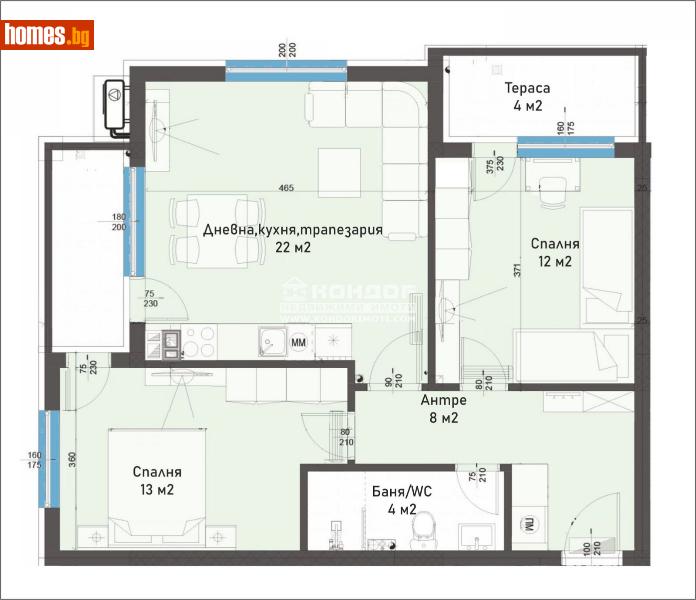 Тристаен, 93m² - Кв. Кършияка, Пловдив - Апартамент за продажба - КОНДОР НЕДВИЖИМИ ИМОТИ - 114480358