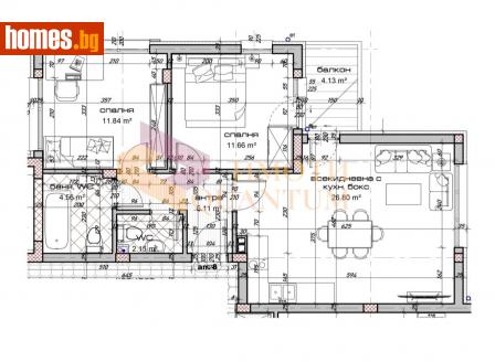 Тристаен, 97m² - Апартамент за продажба - 114506232