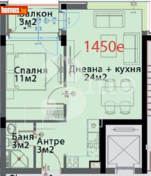 Двустаен, 62m² - Кв. Модерно Предградие, София - Апартамент за продажба - 3mo офис Амалтея - 114515781