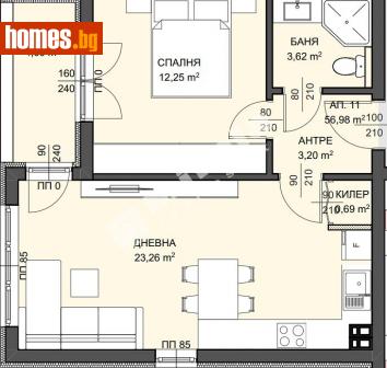 Двустаен, 64m² - Апартамент за продажба - 114531419