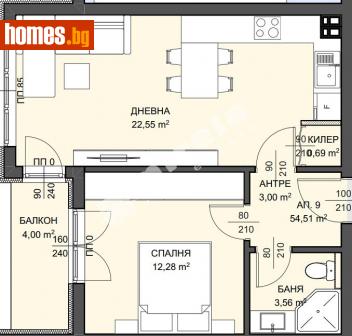 Двустаен, 61m² - Апартамент за продажба - 114531425