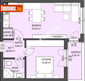 Двустаен, 62m² - Апартамент за продажба - 114531431