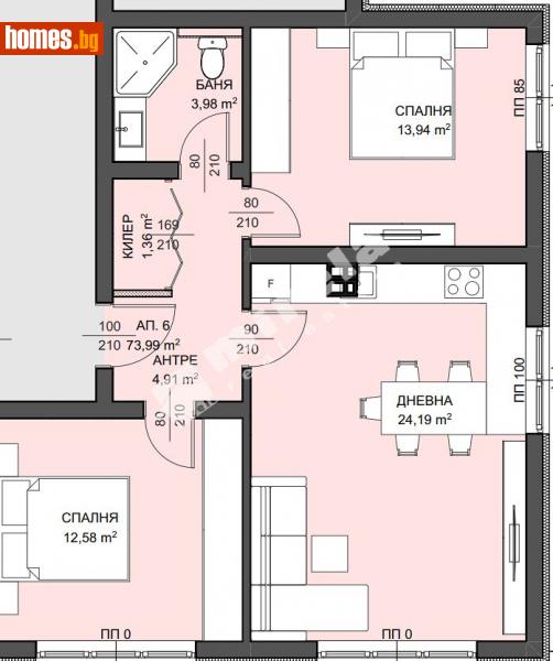 Тристаен, 83m² - Варна, Варна - Апартамент за продажба - МИРЕЛА - 114531434