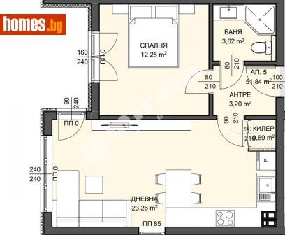Двустаен, 58m² - Апартамент за продажба - 114531438