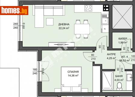 Двустаен, 63m² - Апартамент за продажба - 114531442