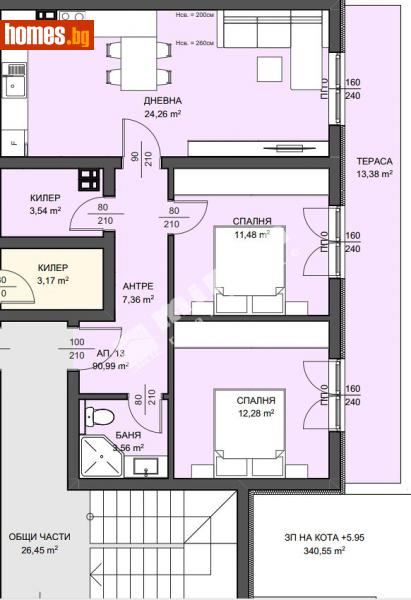 Тристаен, 102m² - Варна, Варна - Апартамент за продажба - МИРЕЛА - 114531455