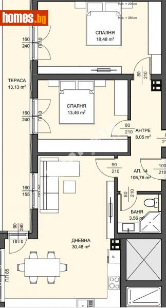 Тристаен, 119m² - Варна, Варна - Апартамент за продажба - МИРЕЛА - 114531458