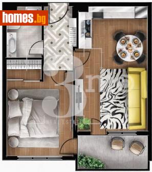 Двустаен, 58m² - Апартамент за продажба - 114546363