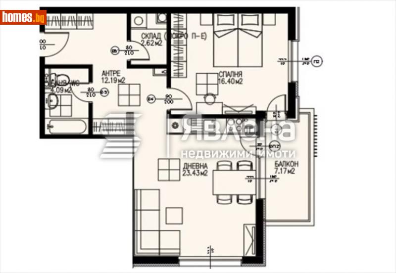 Двустаен, 90m² -  Драгалевци, София - Апартамент за продажба - ЯВЛЕНА - 114547059