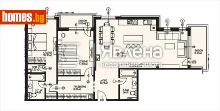 Тристаен, 169m² - Апартамент за продажба - 114547156