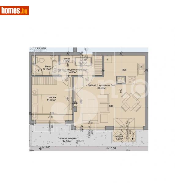 Двустаен, 82m² - Жк. Дружба 1, София - Апартамент за продажба - 3mo недвижими имоти - 114556474