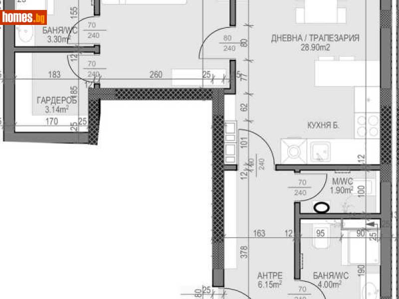 Тристаен, 112m² - Жк. Гагарин, Пловдив - Апартамент за продажба - ИМОТЕКА АД - 114576973