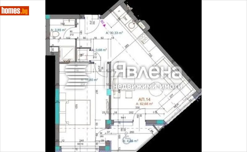 Двустаен, 74m² - Жк. Братя Миладинови, Бургас - Апартамент за продажба - ЯВЛЕНА - 114577368