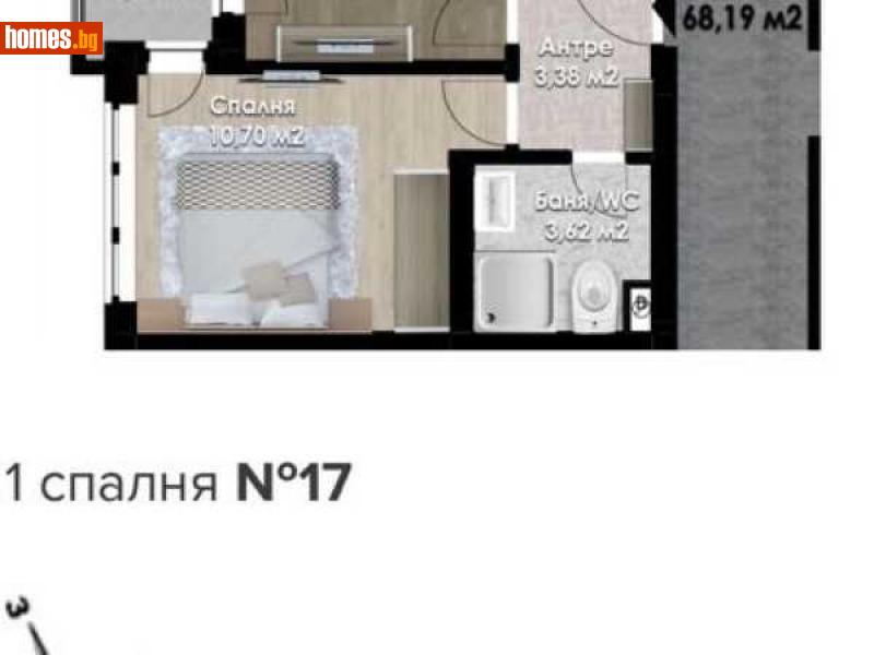 Двустаен, 68m² - Жк Южен, Пловдив - Апартамент за продажба - ИМОТЕКА АД - 114591978