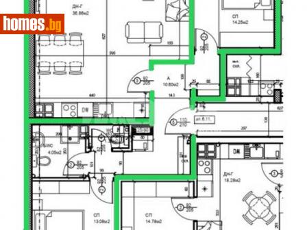 Тристаен, 118m² - Апартамент за продажба - 114592134