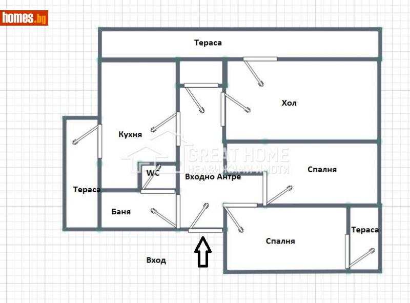 Четиристаен, 109m² -  Широк Център, Търговище - Апартамент за продажба - ГРЕАЙТ ХОУМ ЕООД - 114598846