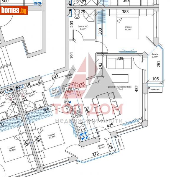 Тристаен, 85m² - Жк. Възраждане, Варна - Апартамент за продажба - Топ Дом  - 114598997