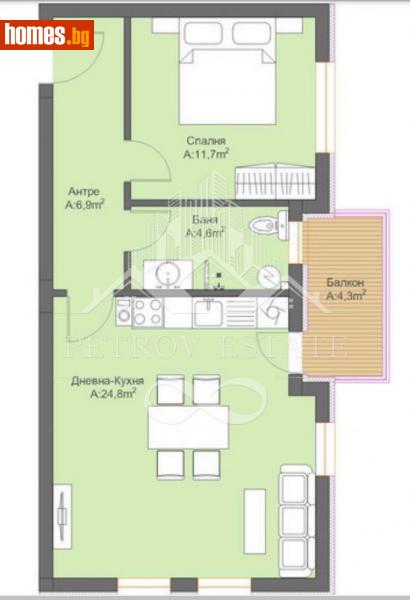 Двустаен, 69m² - Гр.Велинград, Пазарджик - Апартамент за продажба - Petrov Estate - 114604708