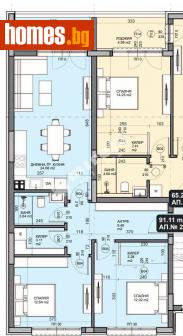 Тристаен, 103m² - Апартамент за продажба - 114607134