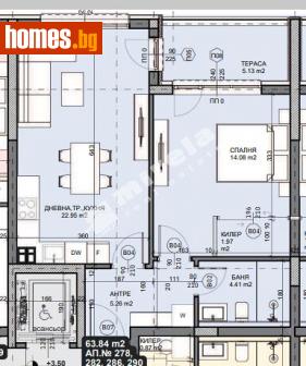 Двустаен, 72m² - Апартамент за продажба - 114607169