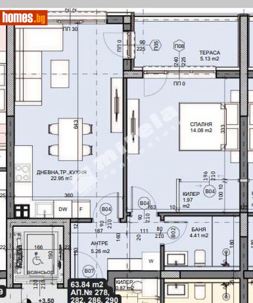 Двустаен, 72m² - Кв. Галата, Варна - Апартамент за продажба - МИРЕЛА - 114607169