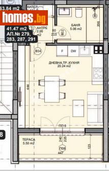 Едностаен, 47m² - Апартамент за продажба - 114607185