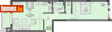 Двустаен, 73m² - Апартамент за продажба - 114607212