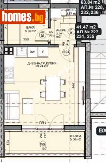 Едностаен, 47m² - Апартамент за продажба - 114607233