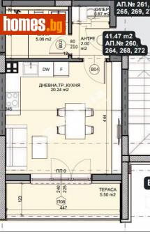 Едностаен, 47m² - Апартамент за продажба - 114607251