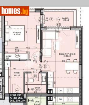 Двустаен, 76m² - Апартамент за продажба - 114607257